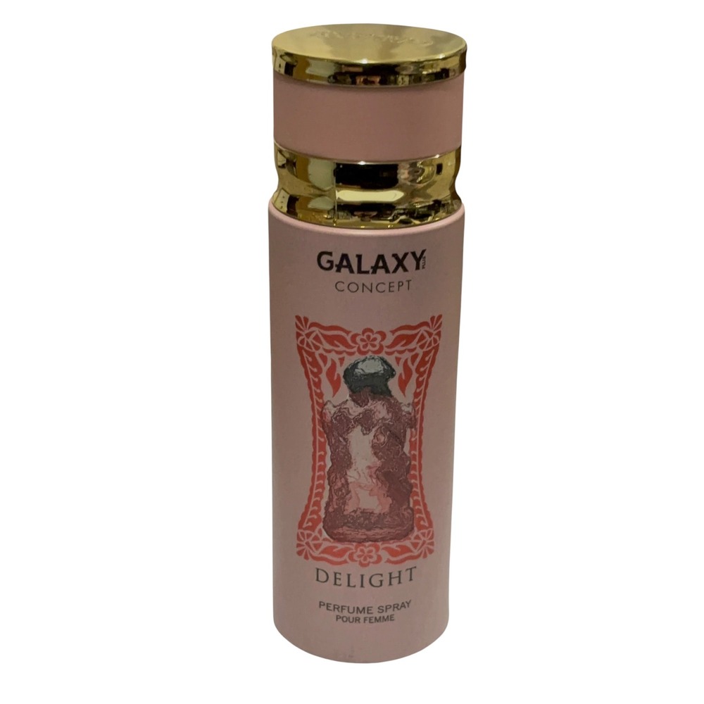 Galaxy Concept Delight Perfume Spray Pour Femme 200ml 6.76 fl oz Pink Gold Can